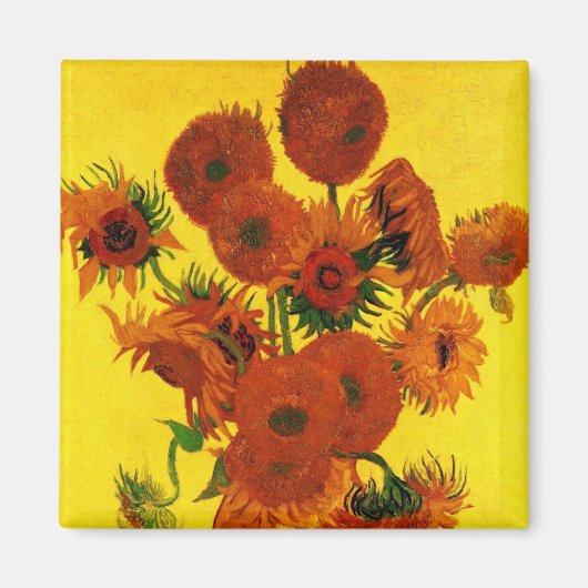 Aimant Vase Still Life avec 15 tournesols Vincent van Gog (Devant)