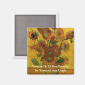 Aimant Vase Still Life avec 15 tournesols Vincent van Gog (Recto/Verso)