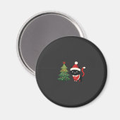 Aimant Vecteur de chat de Noël Santa Tree (Recto/Verso)