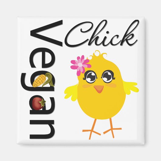 Aimant Vegan Chick (Devant)