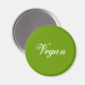 Aimant Vegan. Vert. Slogan. Personnalisé (Recto/Verso)
