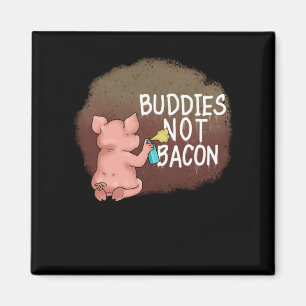 Aimant Vegan Women Vegetarian Gifts Men Animal Rights Pig