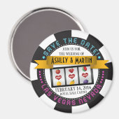 Aimant Vegas Casino Destination Mariage Enregistrer la da (Recto/Verso)