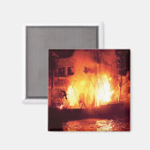 Aimant Vegas - Île au trésor - Explosion, Abandon navire (Recto/Verso)
