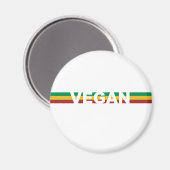 Aimant Végétal en Rasta Stripes (Recto/Verso)