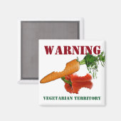 Aimant Végétarien amusant / Territoire végétal (Recto/Verso)