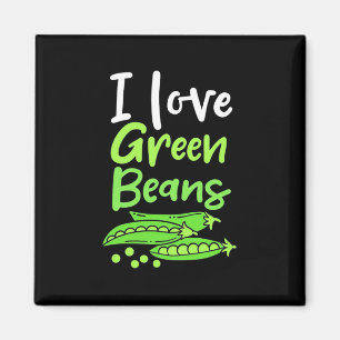 Aimant Végétarien I Love Haricots verts