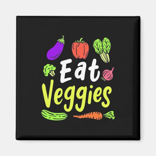 Aimant Végétarien Manger Légumes (Devant)