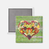 Aimant Veggie Love Vegan Heart (Recto/Verso)