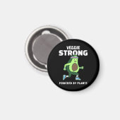 Aimant Veggie Strong, Alimenté par les plantes (Recto/Verso)