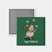Aimant Véguin Noël ! Guinéen Pig En Jonglage Des Germes (Recto/Verso)
