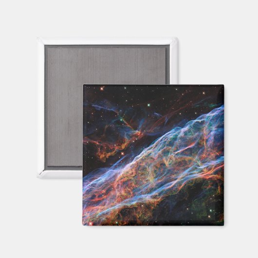 Aimant Veil Nebula Supernova Reste Télescope Hubble (Recto/Verso)