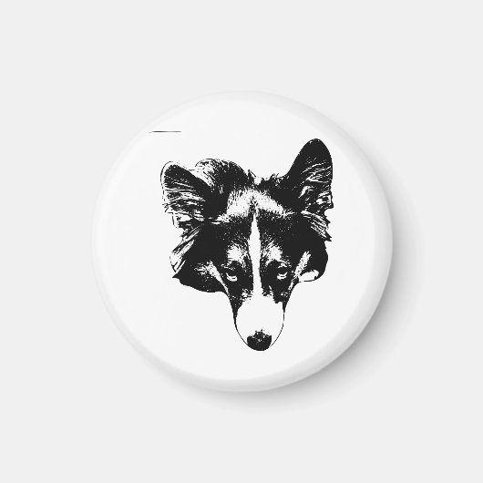 Aimant veille frigo corgi (Devant)