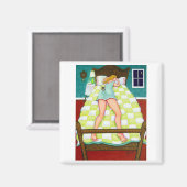 Aimant Veille nocturne - Chihuahua en service (Recto/Verso)