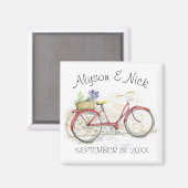 Aimant Vélo à l'ancienne avec panier (Recto/Verso)