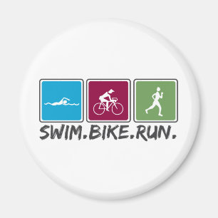 Aimant vélo de bain couru (triathlon)