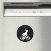 Aimant Vélo de chèvre Rider Funny Goat Lover Graphisme (In Situ (Lave-vaisselle))