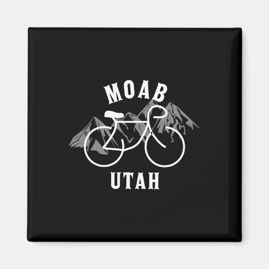 Aimant Vélo Moab Utah Graphique (Devant)