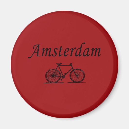 Aimant Vélo rétro d'Amsterdam (Devant)