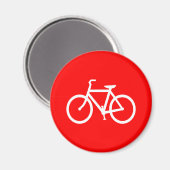 Aimant Vélo rouge et blanc (Recto/Verso)