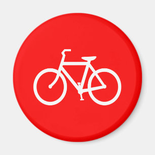 Aimant Vélo rouge et blanc