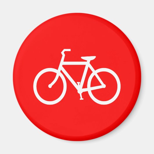 Aimant Vélo rouge et blanc (Devant)