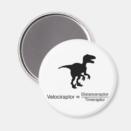 Aimant velociraptor drôle de science (Recto/Verso)