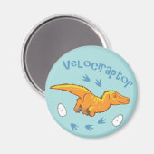 Aimant Velociraptor mou (Recto/Verso)