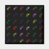 Aimant Vélos colorés (Devant)