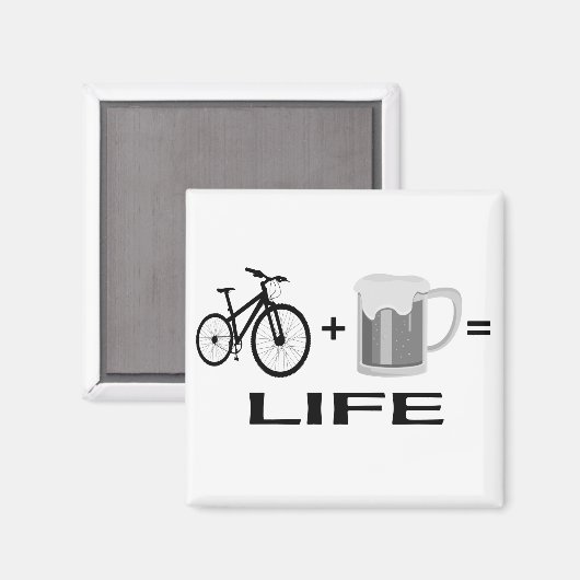 Aimant Vélos et bière ! (Recto/Verso)