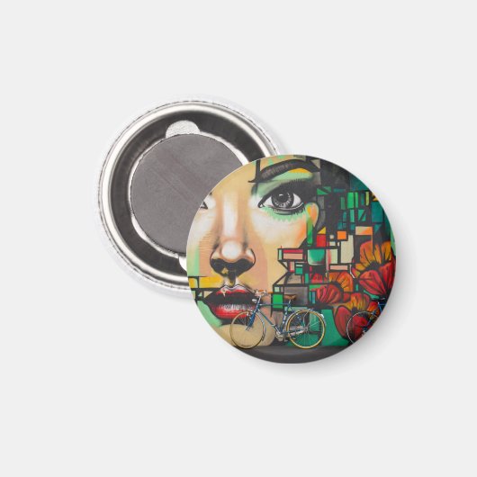 Aimant Vélos sur le mur de Graffiti (Recto/Verso)