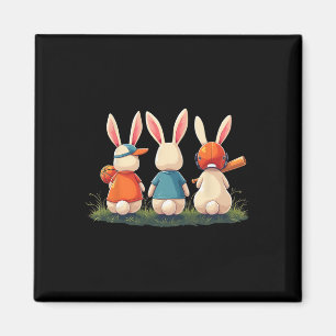 Aimant Vendre de beaux Bunnies de sports de Pâques Sketll