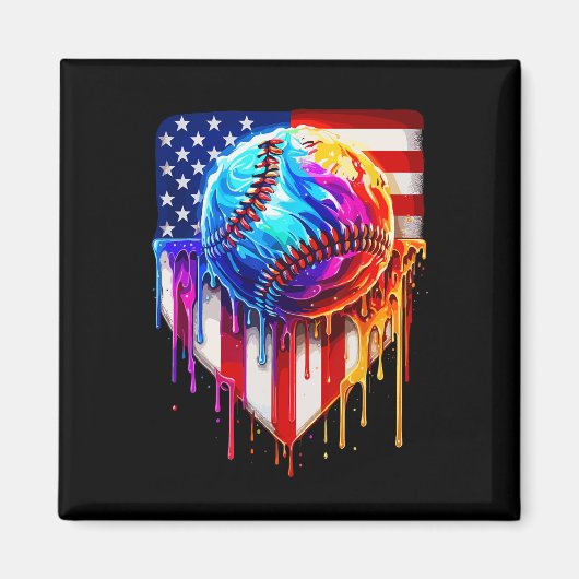 Aimant Vendre Ice Cream American Drapeau Drapeau (Devant)