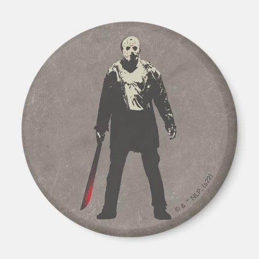 Aimant Vendredi 13 | Jason Voorhees Caractère Art (Devant)