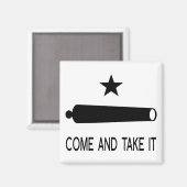 Aimant Venez et prenez le drapeau ~ Texas (Recto/Verso)
