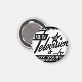 Aimant Venez Voir La Télévision Profitez De Votre Publici (Recto/Verso)