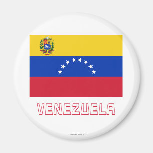 Aimant Venezuela Drapeau avec nom