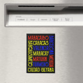 Aimant Venezuela élégant Caracas City Names (In Situ (Lave-vaisselle))