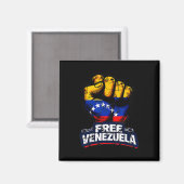 Aimant Venezuela Flag Venezuela Libre 2026  (Recto/Verso)