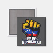 Aimant Venezuela Flag Venezuela Libre 2026  (Recto/Verso)