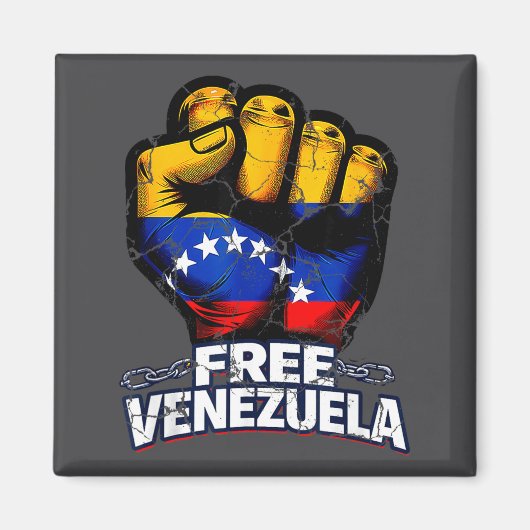 Aimant Venezuela Flag Venezuela Libre 2026  (Devant)