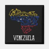 Aimant Venezuela Mandala Map (Devant)