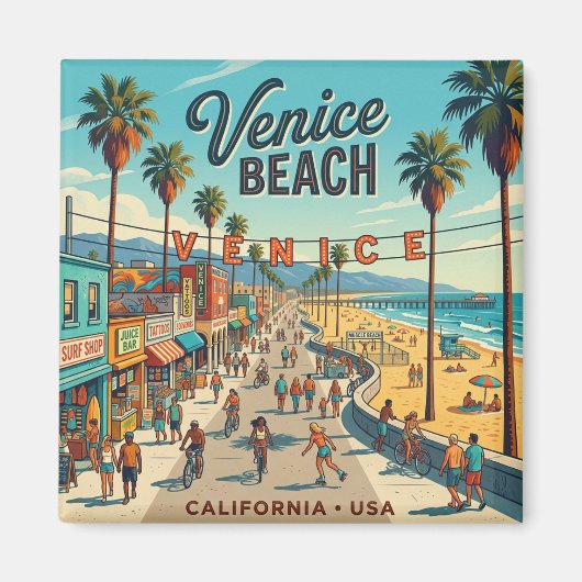 Aimant Venice Beach États-Unis (Devant)