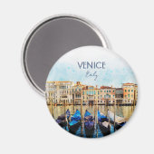 Aimant VENICE VENEZIA watercolor - Italy Travel souvenir (Recto/Verso)