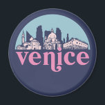 Aimant Venise Italie Vintage City Skyline Cityscape Art<br><div class="desc">Design urbain vintage et rétro avec une belle skyline, attraction touristique et art urbain. gratte-ciel Cool et silhouette de construction merchandises pour touristes et voyageurs. Parfait comme souvenir à rapporter à la maison lorsque vous voyagez dans le monde entier. Enregistrez la mémoire de votre voyage et de vos vacances en...</div>