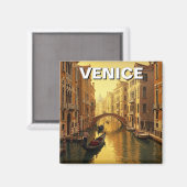 Aimant Venise Italie Voyage Souvenir Peinture (Recto/Verso)