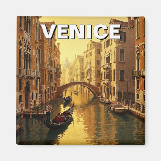 Aimant Venise Italie Voyage Souvenir Peinture (Devant)