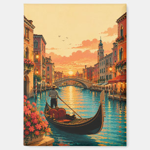 Aimant Venise romantique Italie balade en gondole souveni