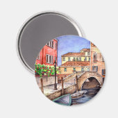 Aimant Venise - Stylo & Laver Aquarelle (Recto/Verso)