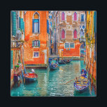 Aimant Venise Venise Italie photo été pittoresque<br><div class="desc">Profitez des couleurs de l'Italie ! Une belle photographie de voyage de Venise de Tom Podmore sur cet aimant coloré brillant fera un cadeau souvenir magnifique et joyeux pour lui, elle, pour votre famille, couple et amis, et une décoration délicieuse pour votre maison. Bateaux dans la ville historique inondée, atmosphère...</div>